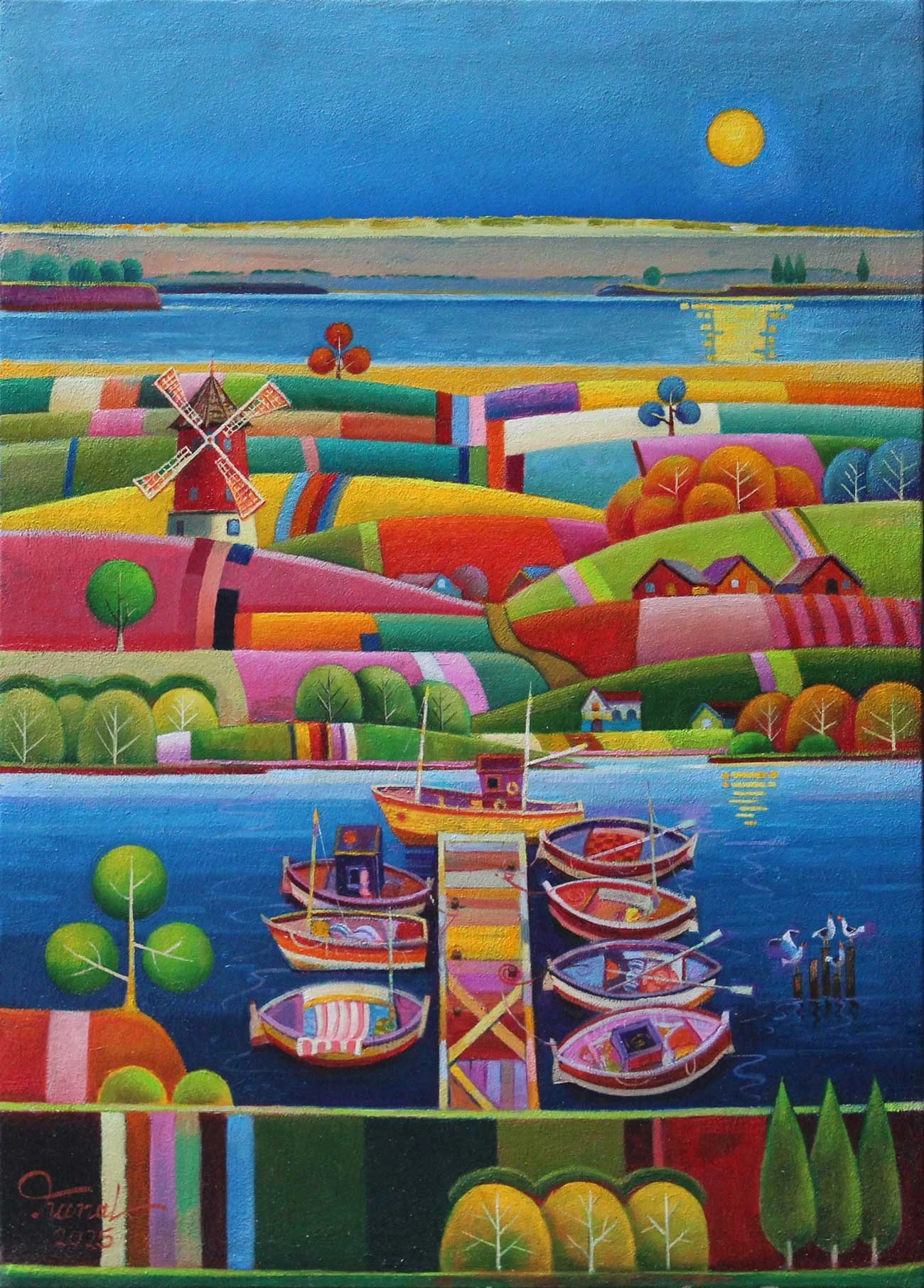 Harbor Scene with Boats