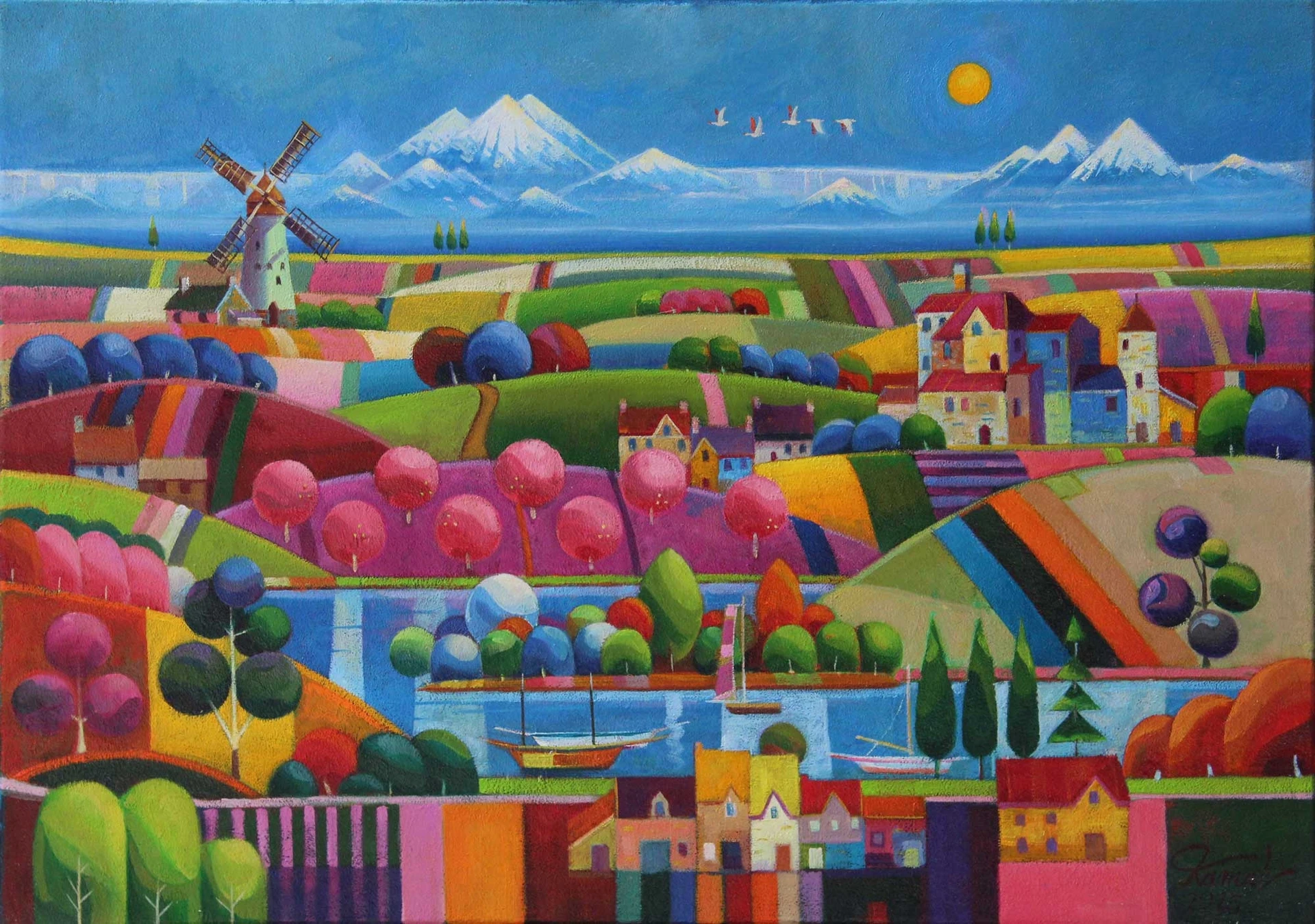 Landscape with Rolling Hills