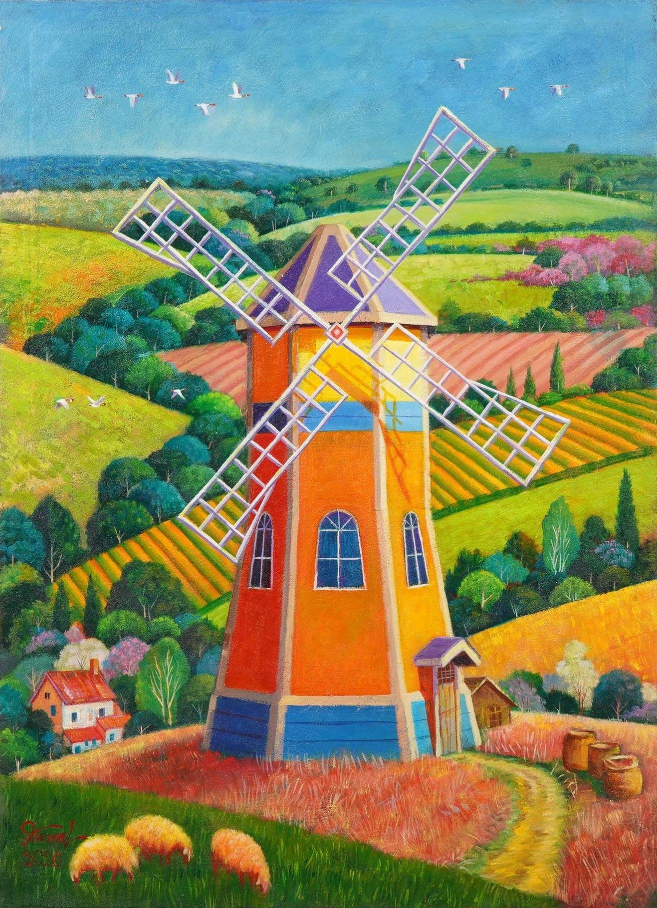 Windmill Scene