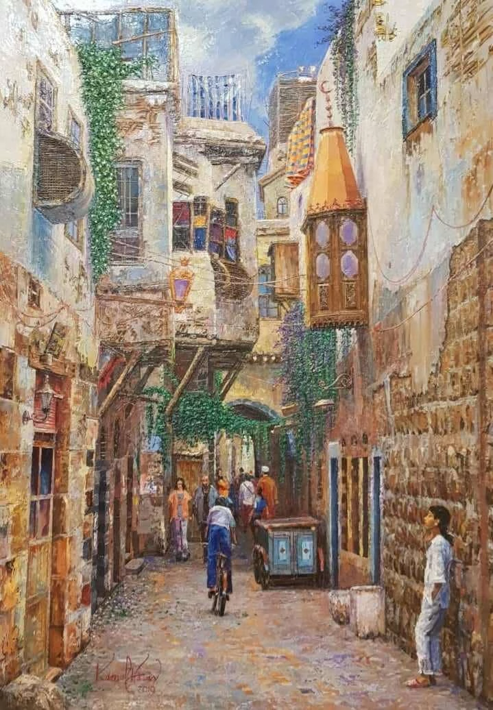 Charming Alleyway: A Glimpse of Historic Architecture and Vibrant Life