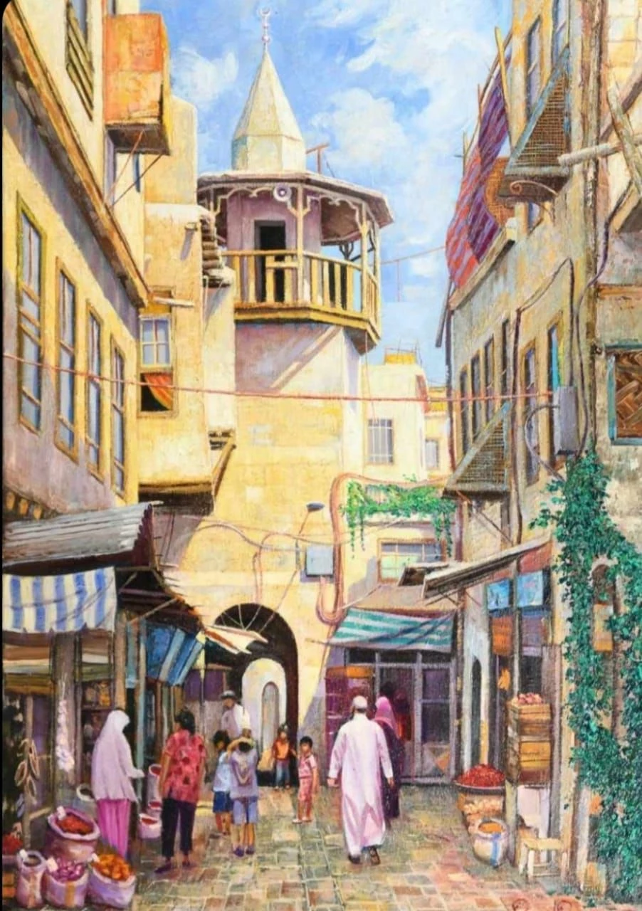 Charming Market Street in a Historic Town