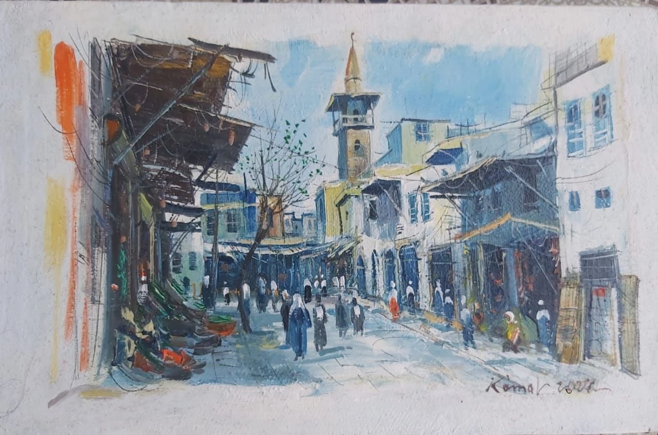 Charming Market Street: A Vibrant Scene of Daily Life