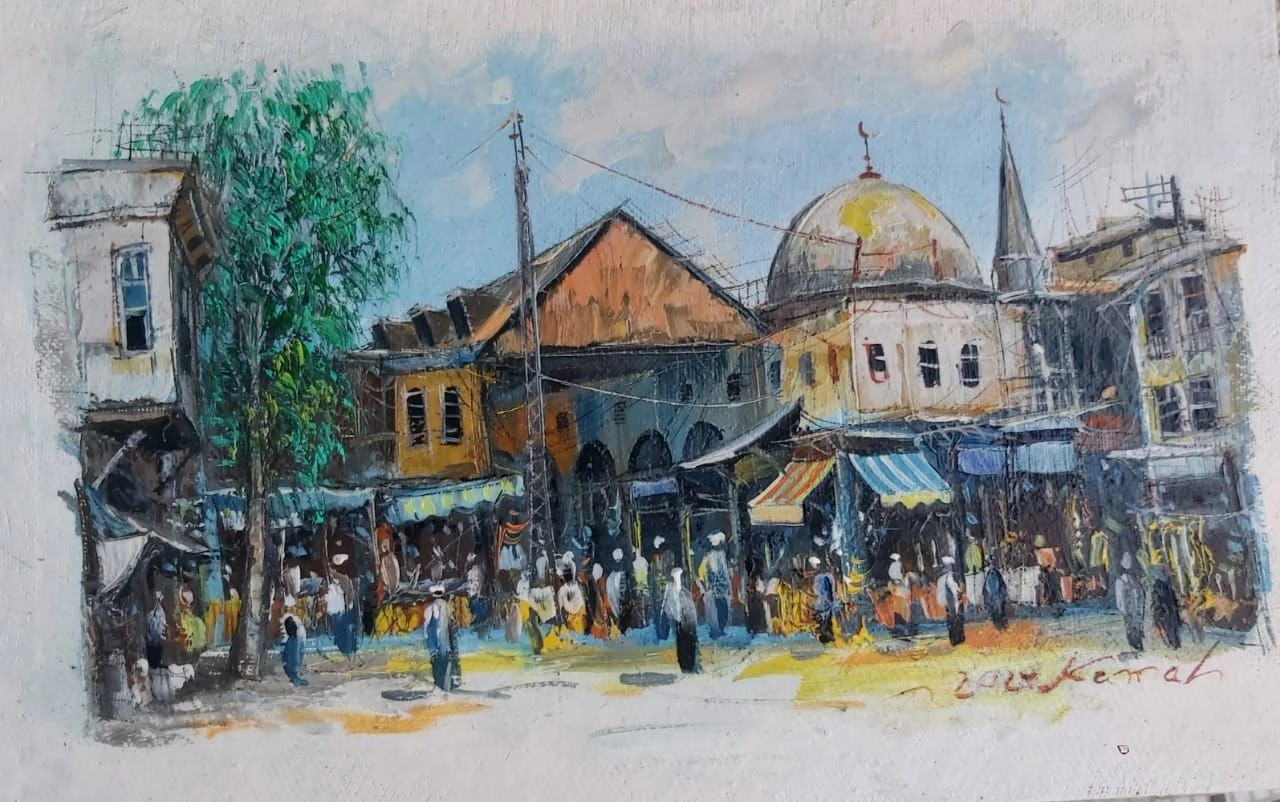 Vibrant Market Scene: A Glimpse of Daily Life