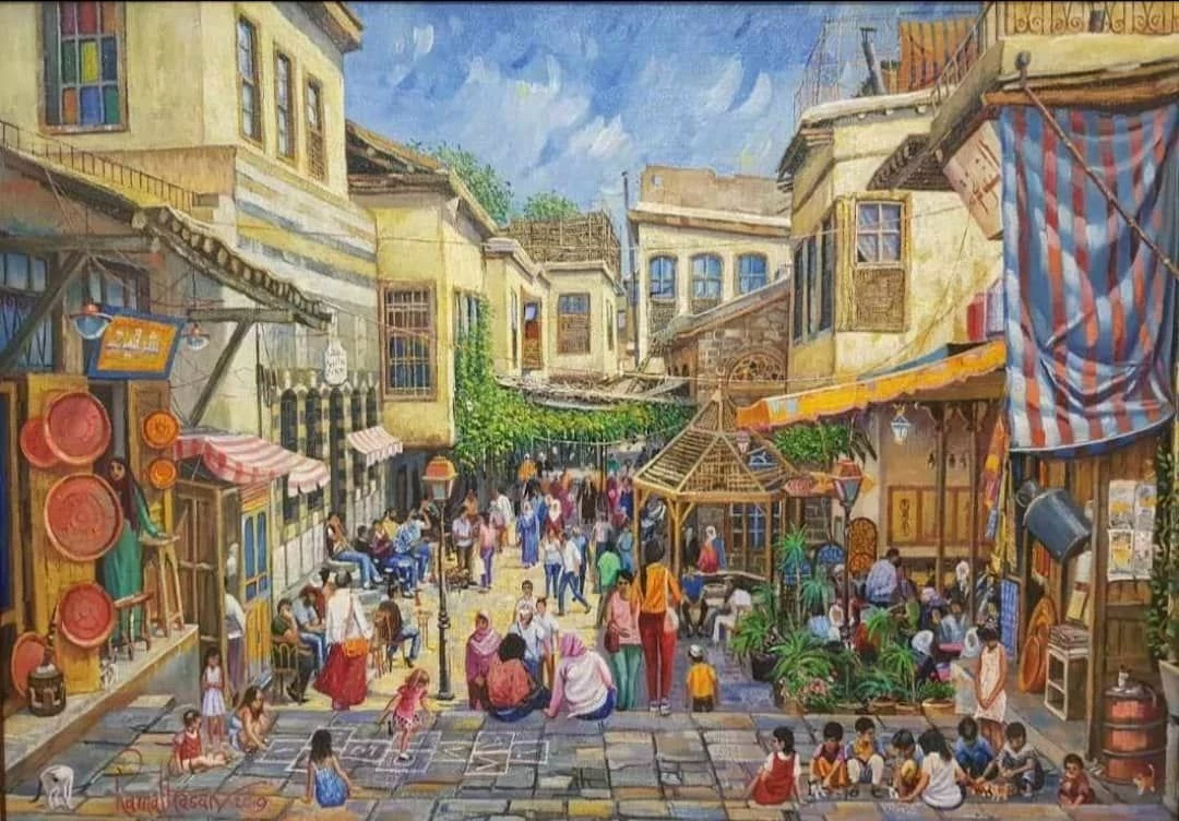 Vibrant Market Scene: A Lively Street Filled with Culture and Community