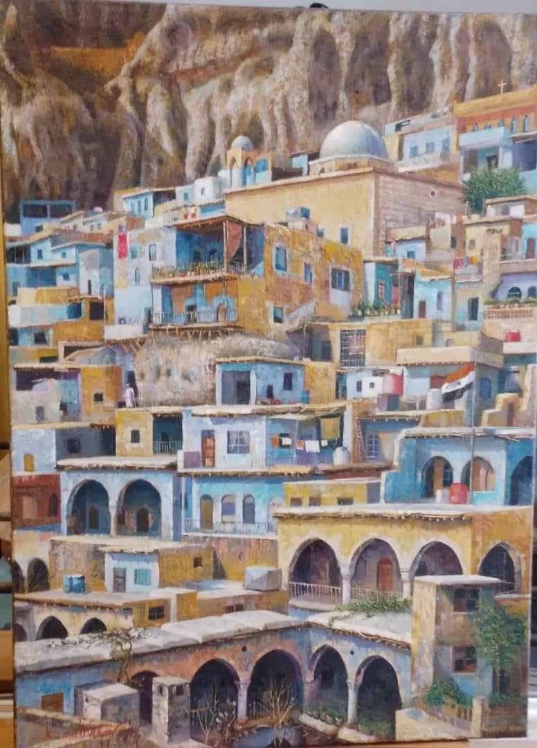 Colorful Hillside Village: A Tapestry of Architecture