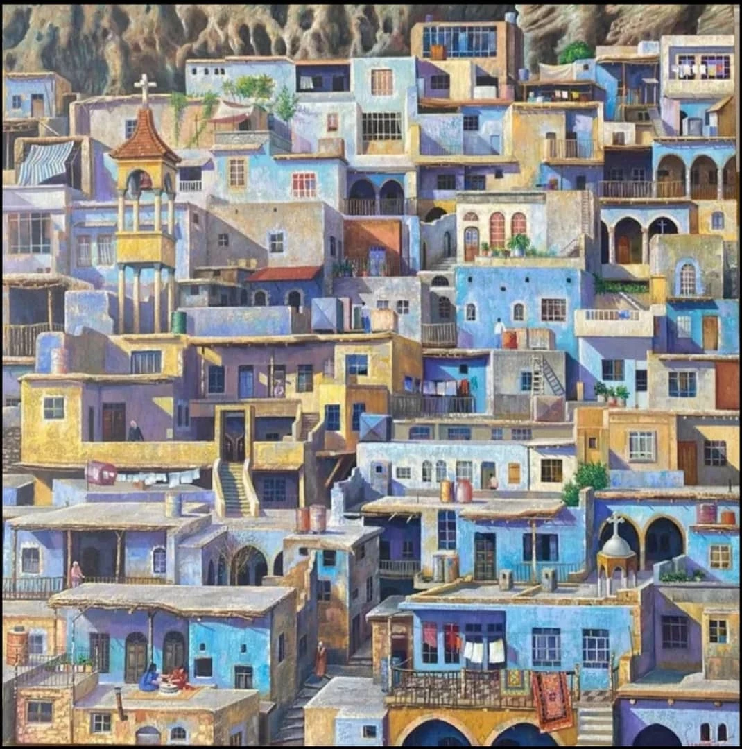 Vibrant Village: A Mosaic of Colorful Homes